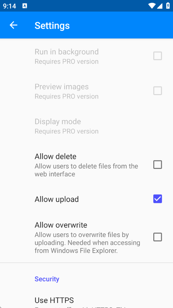 HTTP File Server appذװ